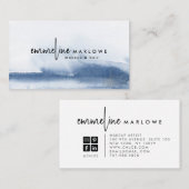 Carte De Visite Artiste de maquillage d'aquarelle Abstraite et che (Devant / Derrière)