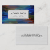 Carte De Visite Artiste de maquillage d'art Abstrait moderne #99 (Devant / Derrière)