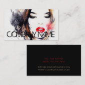 Carte De Visite Artiste de maquillage de cosmétologie de (Devant / Derrière)