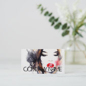 Carte De Visite Artiste de maquillage de cosmétologie de (Debout devant)