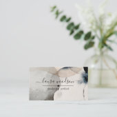 Carte De Visite Artiste de maquillage de formes d'aquarelle Terre  (Debout devant)