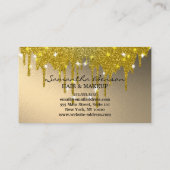 Carte De Visite Artiste de maquillage de glam élégant (Dos)