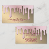 Carte De Visite Artiste de maquillage de glam élégant (Devant / Derrière)