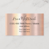 Carte De Visite Artiste de maquillage de la mode de beauté (Dos)