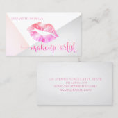 Carte De Visite Artiste de maquillage de lèvres géométriques moder (Devant / Derrière)