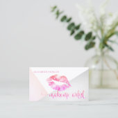 Carte De Visite Artiste de maquillage de lèvres géométriques moder (Debout devant)