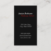 Carte De Visite Artiste de maquillage de l'instruction Bold (Dos)