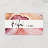 Carte De Visite Artiste de maquillage de luxe moderne (Devant)