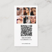 Carte De Visite Artiste de maquillage de médias sociaux minimalist (Dos)