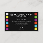 Carte De Visite Artiste de maquillage de palette Gras Neon (Dos)