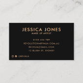 Carte De Visite Artiste de maquillage de palette moderne et chic r (Dos)