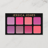 Carte De Visite Artiste de maquillage de palette moderne et chic r (Devant)