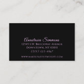 Carte De Visite Artiste de maquillage de Parties scintillant de vi (Dos)