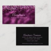 Carte De Visite Artiste de maquillage de Parties scintillant de vi (Devant / Derrière)