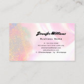 Carte De Visite Artiste de maquillage de Parties scintillant Glam  (Dos)