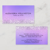 Carte De Visite Artiste de maquillage de Parties scintillant moder (Devant / Derrière)