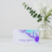 Carte De Visite Artiste de maquillage de peinture mixte d'art flui (Debout devant)