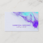 Carte De Visite Artiste de maquillage de peinture mixte d'art flui (Devant)