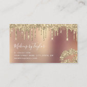 Carte De Visite Artiste de maquillage des lèvres de parties scinti (Dos)