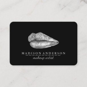 Carte De Visite Artiste de maquillage des lèvres de Salon moderne