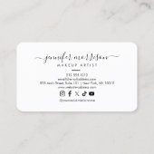 Carte De Visite Artiste de maquillage des lèvres Holographiques, B (Dos)