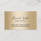 Carte De Visite Artiste de maquillage d'Eyelash Salon de beauté d' (Dos)