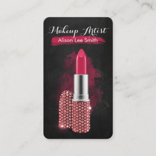 Carte De Visite Artiste de maquillage / Diamants Sparkle Lipstick