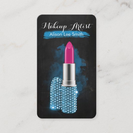 Carte De Visite Artiste de maquillage / Diamants Sparkle Lipstick (Devant)