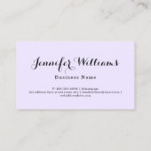 Carte De Visite Artiste de maquillage d'or pourpre Aquarelle moder (Dos)