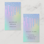 Carte De Visite Artiste de maquillage élégant de diamants de coule (Devant / Derrière)