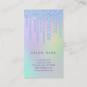 Carte De Visite Artiste de maquillage élégant de diamants de coule (Dos)