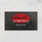 Carte De Visite Artiste de maquillage élégant / Lèvres rouges - Ca (Devant)