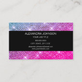 Carte De Visite Artiste de maquillage élégant, violet et rose (Dos)