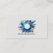 Carte De Visite Artiste de maquillage en verre bleu vibrant (Dos)