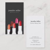 Carte De Visite Artiste de maquillage et de cosmétiques de collage (Devant / Derrière)