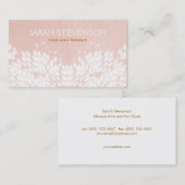 Carte De Visite Artiste de maquillage Feuilles Whimsical sur le sa (Devant / Derrière)