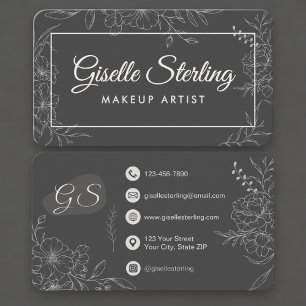 Carte De Visite Artiste de Maquillage Floral