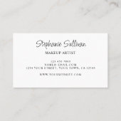 Carte De Visite Artiste de maquillage floral aquarelle (Dos)