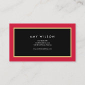 Carte De Visite Artiste de maquillage floral élégant et chic (Dos)