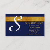 Carte De Visite Artiste de maquillage Gras et Élégant Bleu (Dos)