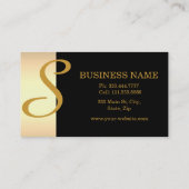 Carte De Visite Artiste de maquillage Gras et Élégant Noir (Dos)