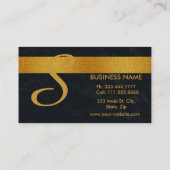 Carte De Visite Artiste de maquillage Gras et Élégant Noir (Dos)