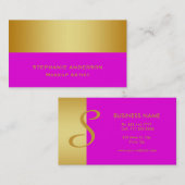 Carte De Visite Artiste de maquillage Gras et Élégant Purple Gold (Devant / Derrière)