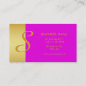 Carte De Visite Artiste de maquillage Gras et Élégant Purple Gold (Dos)