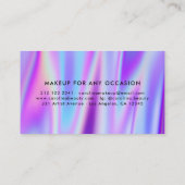 Carte De Visite Artiste de maquillage Holographique moderne Gras A (Dos)