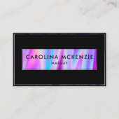 Carte De Visite Artiste de maquillage Holographique moderne Gras A (Devant)