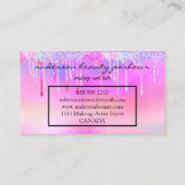 Carte De Visite Artiste de maquillage holographique moderne unicor (Dos)