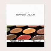 Carte De Visite Artiste de maquillage | Kit maquillage | Palette (Extérieur déplié)