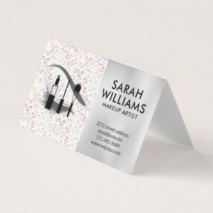 Carte De Visite Artiste de maquillage Lashes oculaires Fleurs