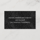 Carte De Visite Artiste de maquillage Leopard Noir Personnalisé (Dos)